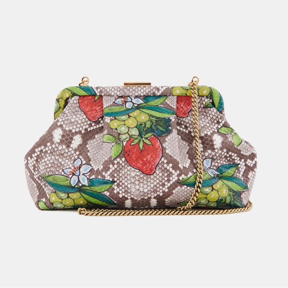 Clare V Sissy Purse in Strawberry Snake ~ RARE!!